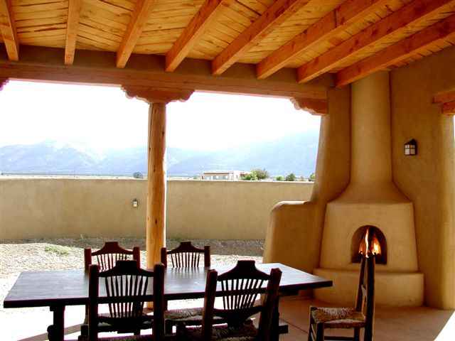 Sierra Remodeling southwest outdoor patio with beautiful kiva fireplace!