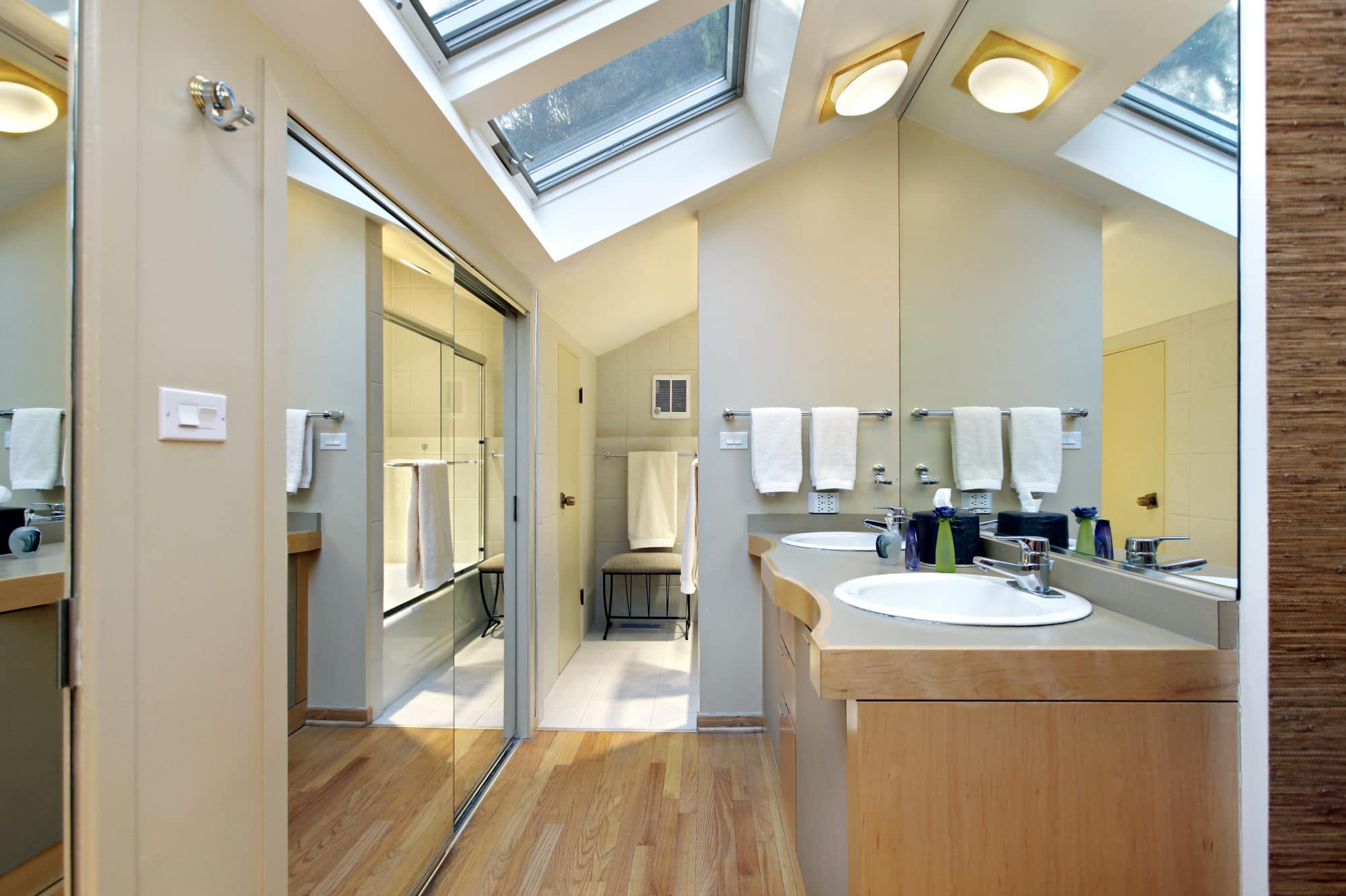 Sierra Remodeling with brighten your day with skylights in your bath!